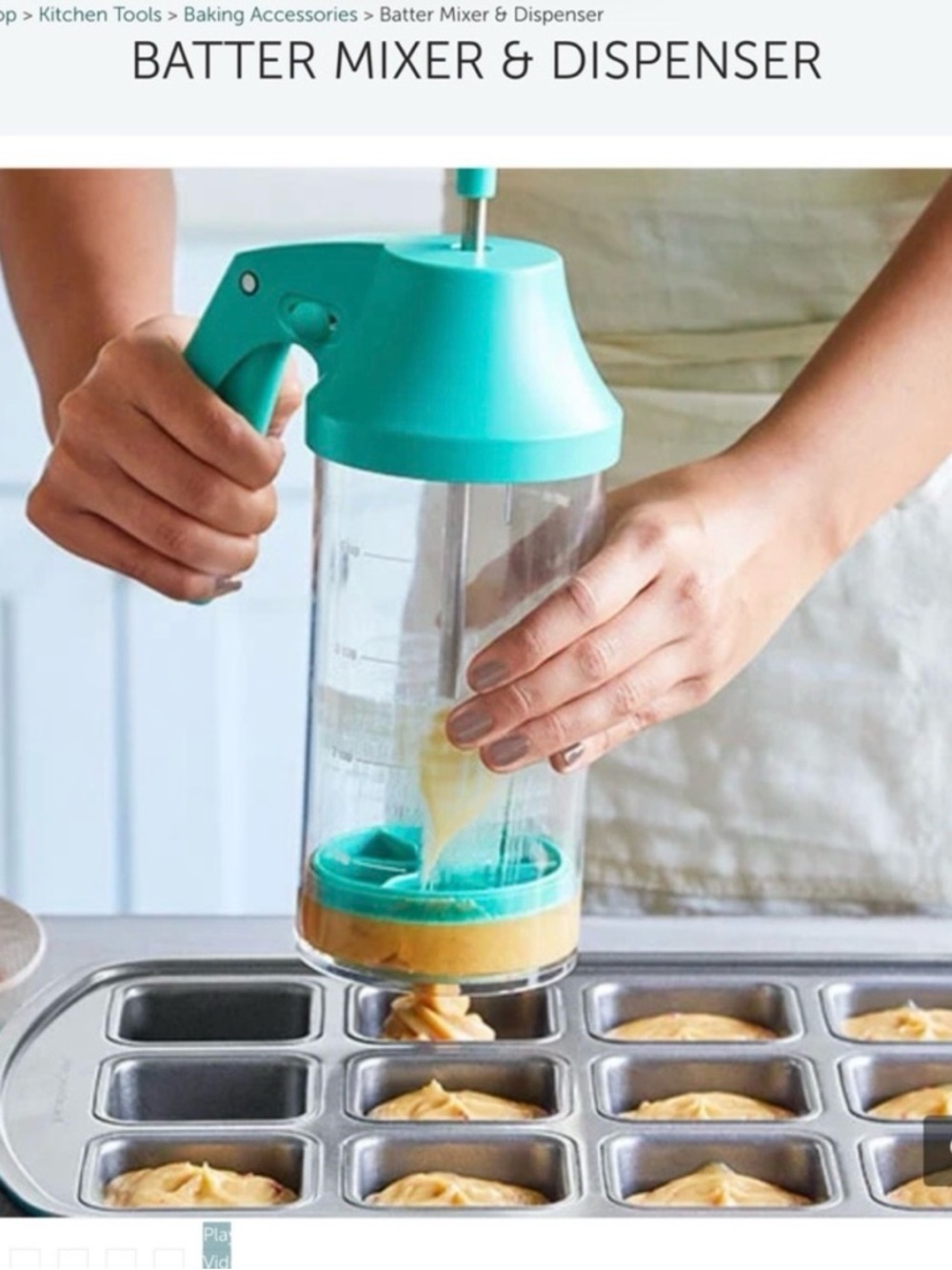 Pampered Chef Batter Mixer/Dispenser-New